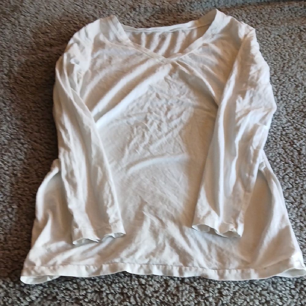 Women's White Long Sleeve Top